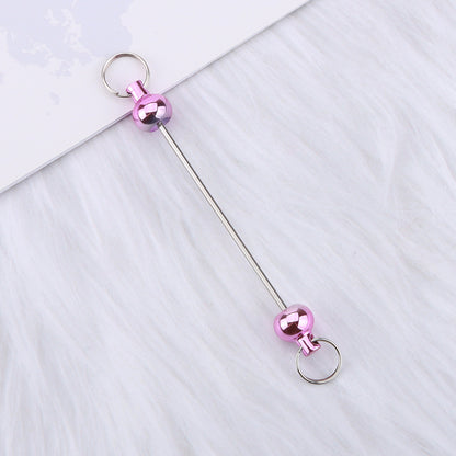 New love gourd flower star shape DIY beaded pole, metal keychain accessories pendant beaded pole