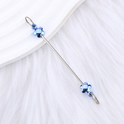 New love gourd flower star shape DIY beaded pole, metal keychain accessories pendant beaded pole