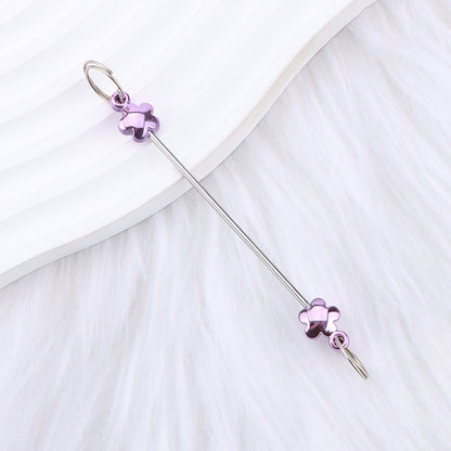 New love gourd flower star shape DIY beaded pole, metal keychain accessories pendant beaded pole