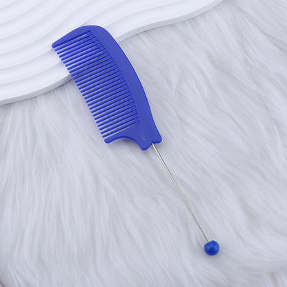 Beaded hair comb, pointed tail comb, home barber shop, curved comb, dense teeth, smooth hair, curling comb, hair tools wholesale