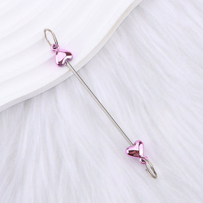 New love gourd flower star shape DIY beaded pole, metal keychain accessories pendant beaded pole
