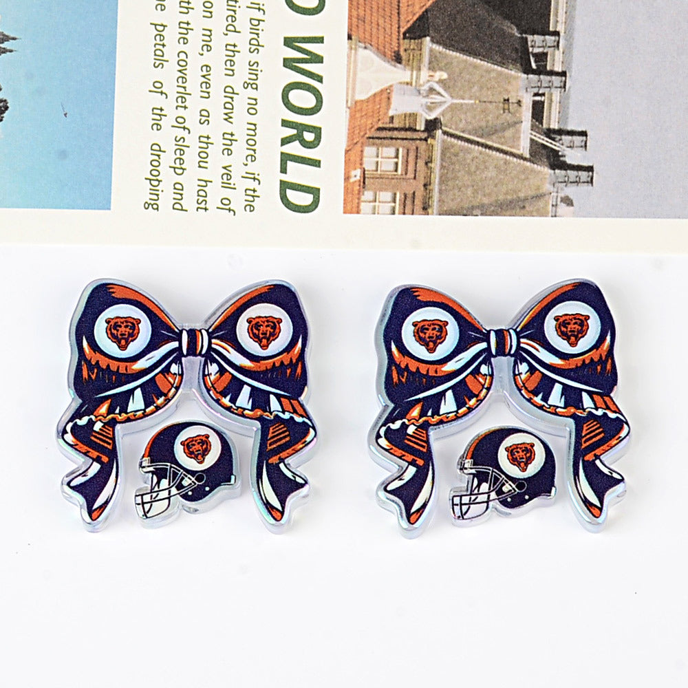 NFL NFL team bow pendant DIY bag pendant hairpin ballpoint pen decorative accessories beads