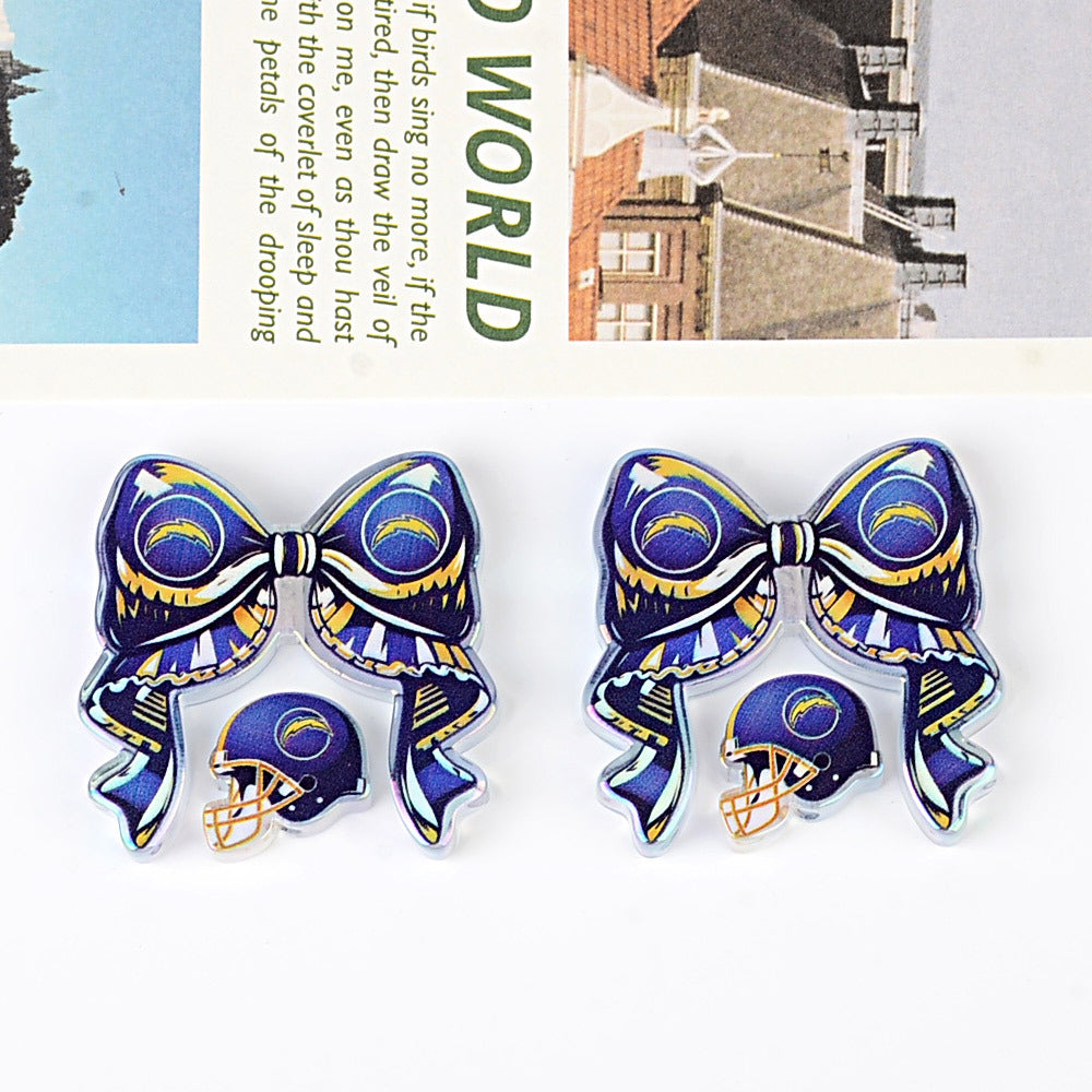 NFL NFL team bow pendant DIY bag pendant hairpin ballpoint pen decorative accessories beads