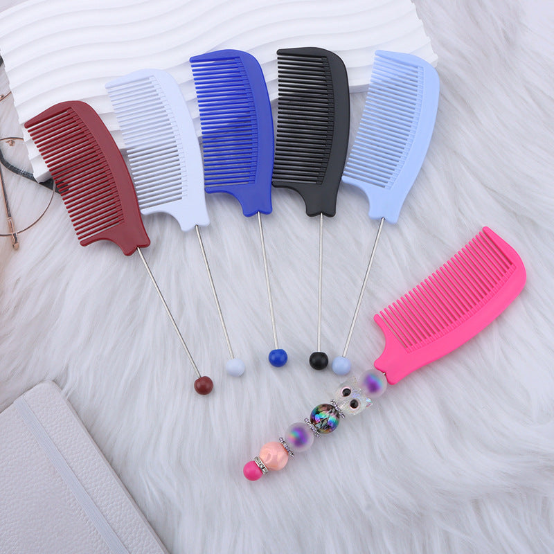 Beaded hair comb, pointed tail comb, home barber shop, curved comb, dense teeth, smooth hair, curling comb, hair tools wholesale