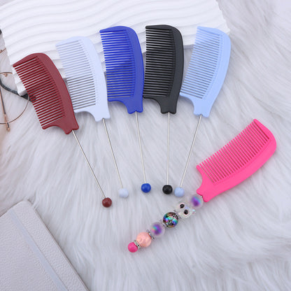 Beaded hair comb, pointed tail comb, home barber shop, curved comb, dense teeth, smooth hair, curling comb, hair tools wholesale