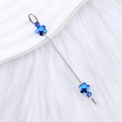 New love gourd flower star shape DIY beaded pole, metal keychain accessories pendant beaded pole