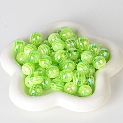 100Pcs 16mm jelly candy color striped beads color beads loose beads DIY handmade bead pen mobile phone chain material accessories