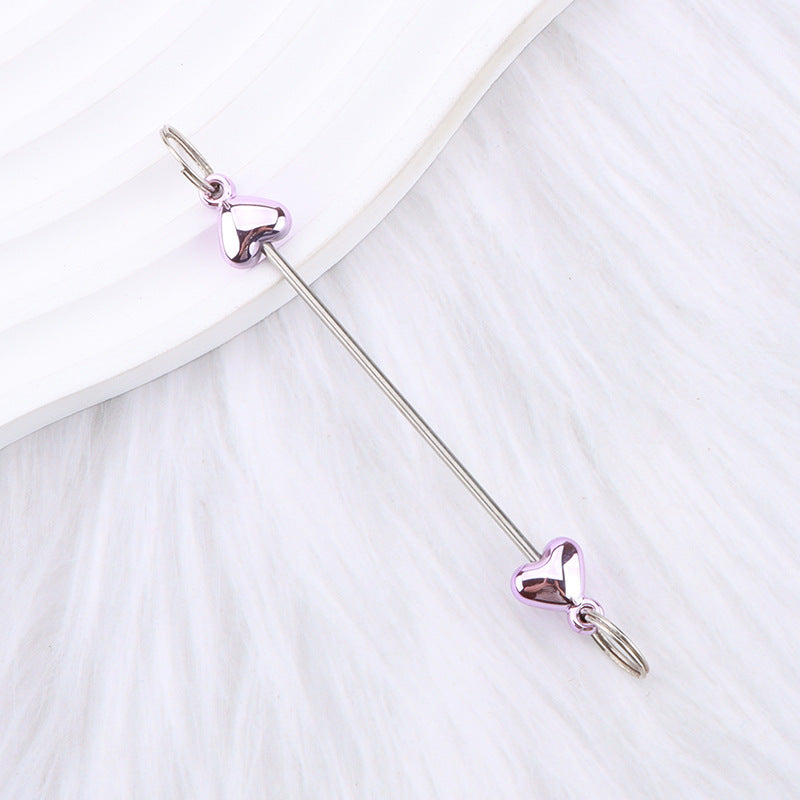 New love gourd flower star shape DIY beaded pole, metal keychain accessories pendant beaded pole