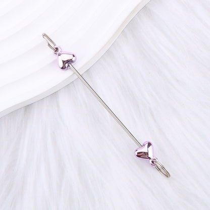 New love gourd flower star shape DIY beaded pole, metal keychain accessories pendant beaded pole