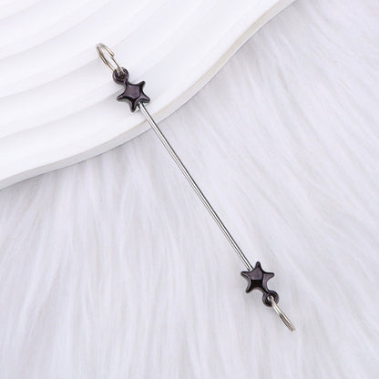 New love gourd flower star shape DIY beaded pole, metal keychain accessories pendant beaded pole
