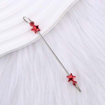 New love gourd flower star shape DIY beaded pole, metal keychain accessories pendant beaded pole