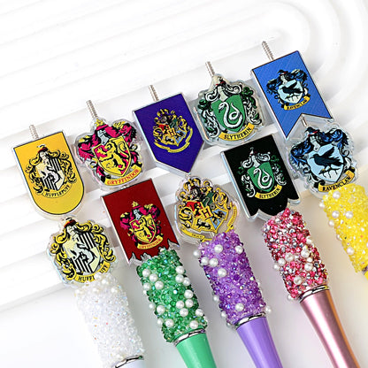 100Pcs Harry Potter Academy Badge Acrylic Sheet Beads Hogwarts Academy Badge DIY Handmade Bead Loose Jewelry Accessories