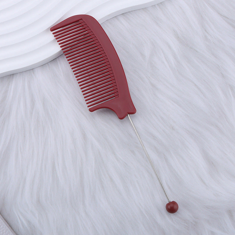 Beaded hair comb, pointed tail comb, home barber shop, curved comb, dense teeth, smooth hair, curling comb, hair tools wholesale