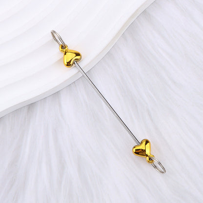 New love gourd flower star shape DIY beaded pole, metal keychain accessories pendant beaded pole
