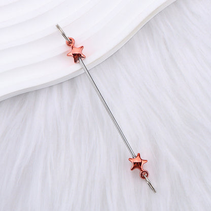 New love gourd flower star shape DIY beaded pole, metal keychain accessories pendant beaded pole
