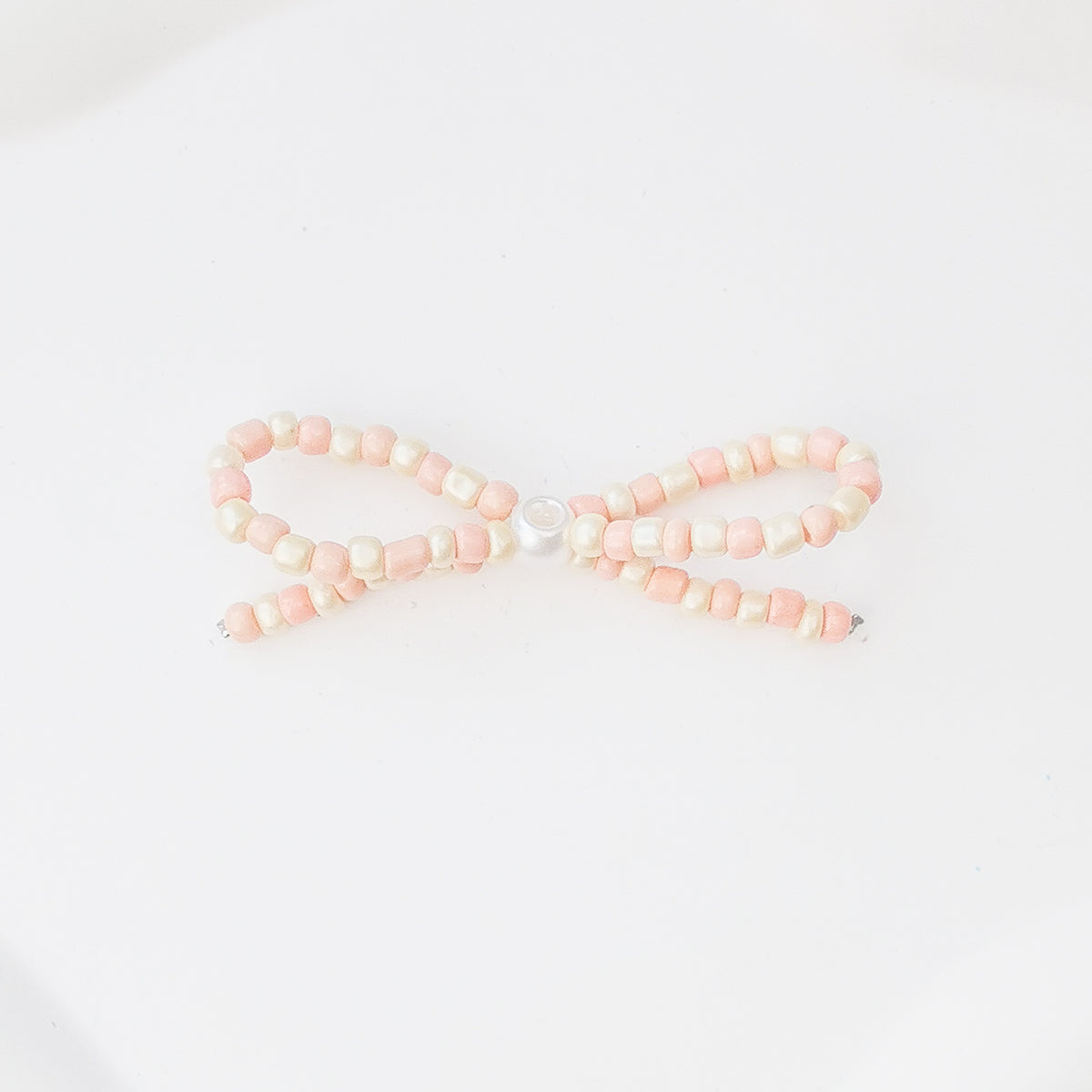 Versatile bow cute pen beaded DIY accessories mobile phone hanging beaded chain millet beads finished bow accessories