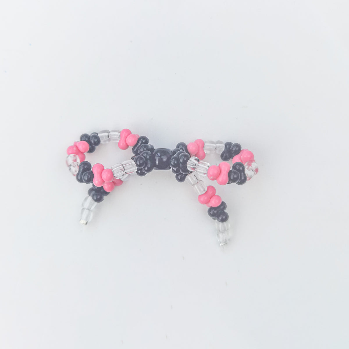 Versatile bow cute pen beaded DIY accessories mobile phone hanging beaded chain millet beads finished bow accessories