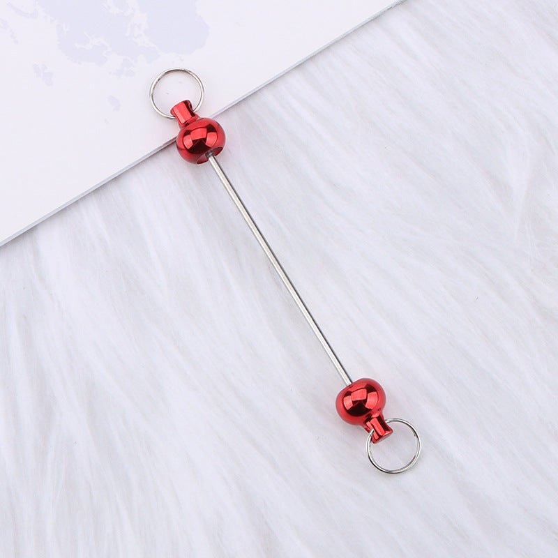 New love gourd flower star shape DIY beaded pole, metal keychain accessories pendant beaded pole
