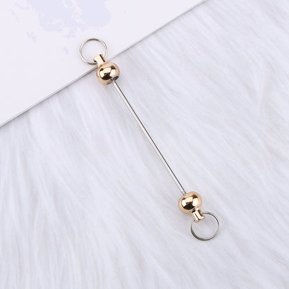 New love gourd flower star shape DIY beaded pole, metal keychain accessories pendant beaded pole