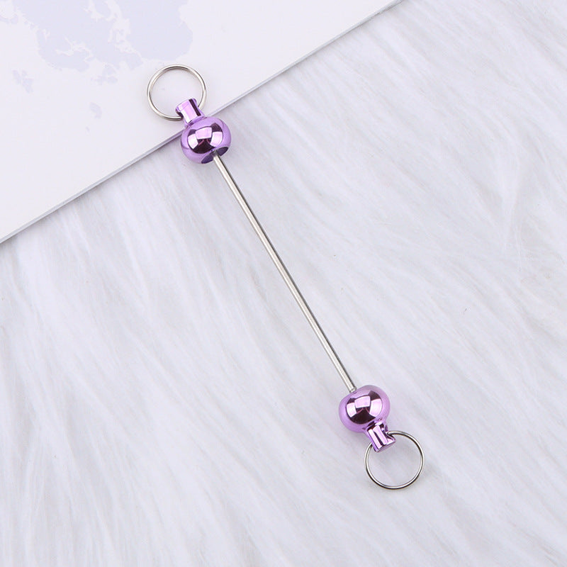 New love gourd flower star shape DIY beaded pole, metal keychain accessories pendant beaded pole