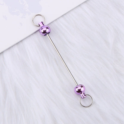 New love gourd flower star shape DIY beaded pole, metal keychain accessories pendant beaded pole