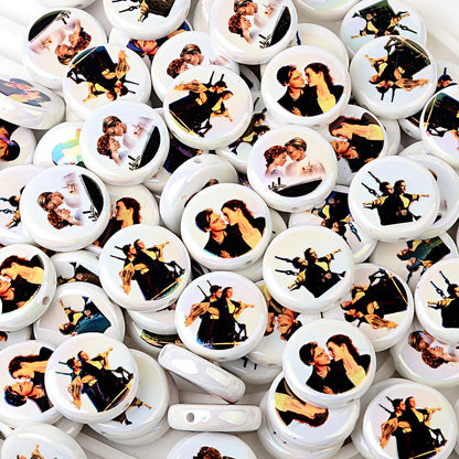100Pcs Hot Selling Jack Ruth Twilight Character Through Hole Acrylic Beads DIY Bead Pen Keychain Car Hanger