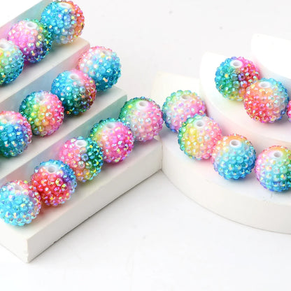 4pcs Hand paint color thorn ball acrylic bead，Hand-paint Loose Spacer Bead，For Gifts Make Bracelet necklace anklet Diy Accessory