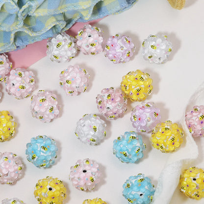 Cordial Handmade 50Pcs 18*18MM DIY Fancy Bead/Flower Bees Effect/Jewelry Findings & Components/Polymer Clay Bead #18315