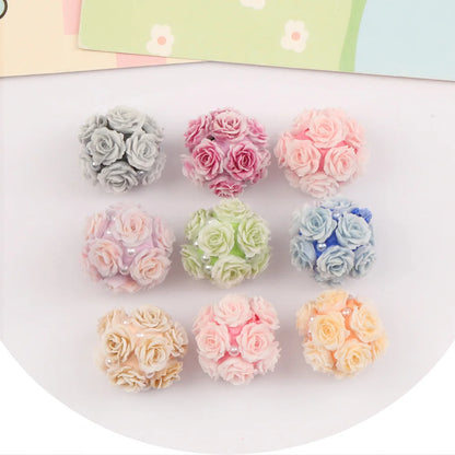 Design 50Pcs 22*22MM Polymer Clay Beads/Hand Made/Jewelry Accessories/Luminous Effect/Round Shape/DIY Beads #16877