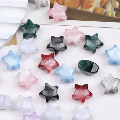 Design 100Pcs 17*17MM DIY Beads/Hand Made/Star Shape/Marble Effect/Resin Beads/Jewelry Findings & Components #17927