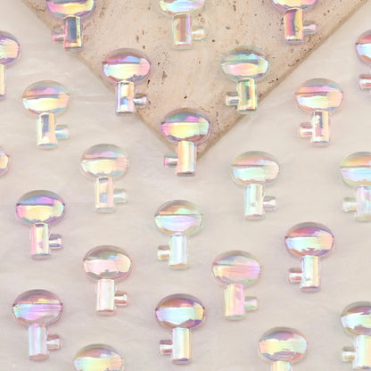 Design 100Pcs Jewelry Findings & Components/DIY Beads Making/Hand Made/Flower Shape/Aurora Matte Effect/Acrylic Bead