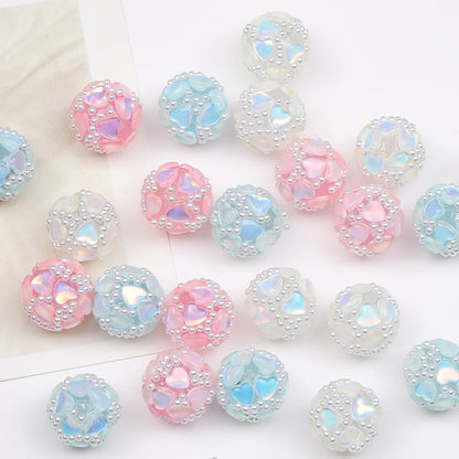 Design 50Pcs 16*16MM Acrylic Bead/Round Shape/Rhinestone Effect/DIY/Hand Made/Jewelry Findings & Components #17699