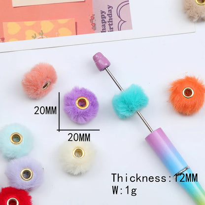 Design 300Pcs 20*20MM DIY Beads/Hairball Shape/Plush Effect/Metal Beads/Hand Made/Jewelry Findings & Components #17517
