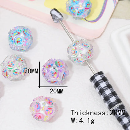 Handmade 20*20MM 50Pcs DIY Fancy Beads/Flower Effect/Jewelry Findings & Components/Polymer Clay Bead #18410