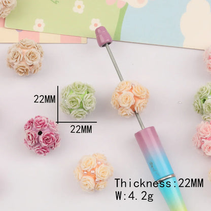 Design 50Pcs 22*22MM Polymer Clay Beads/Hand Made/Jewelry Accessories/Luminous Effect/Round Shape/DIY Beads #16877