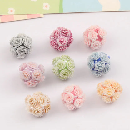 Design 50Pcs 22*22MM Polymer Clay Beads/Hand Made/Jewelry Accessories/Luminous Effect/Round Shape/DIY Beads #16877
