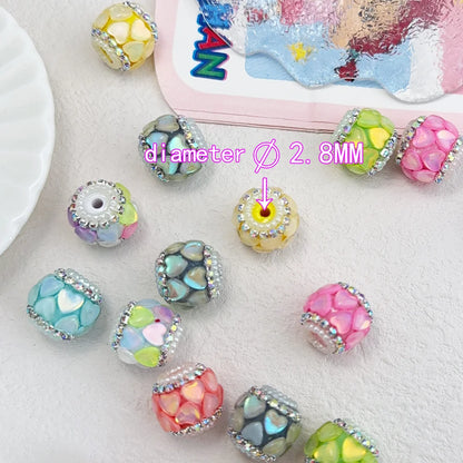 Handmade 50Pcs 16*17MM DIY Fancy Beads/Rhinestone Effect/Hand Made/Jewelry Findings & Components/Round Shape #18278