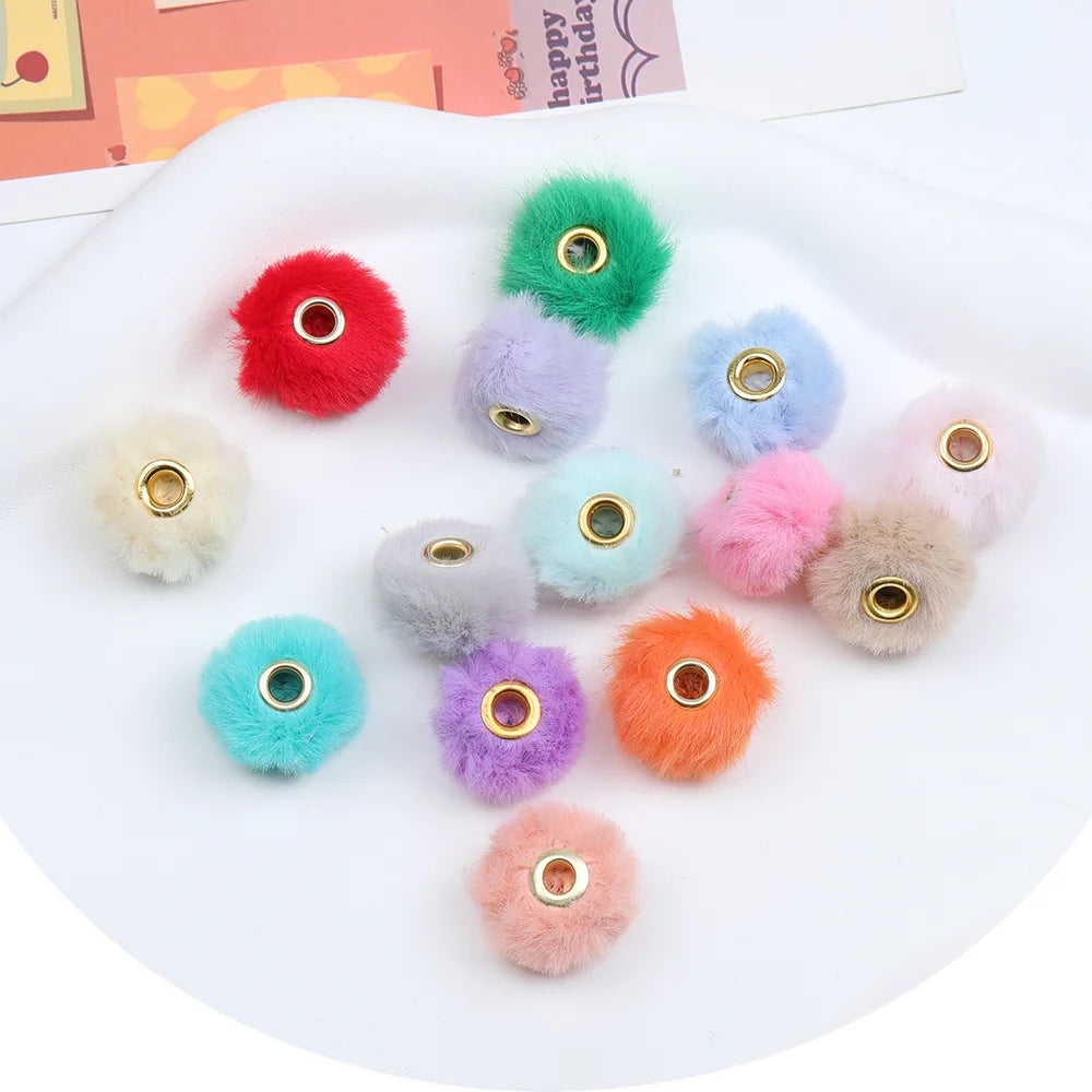 Design 300Pcs 20*20MM DIY Beads/Hairball Shape/Plush Effect/Metal Beads/Hand Made/Jewelry Findings & Components #17517
