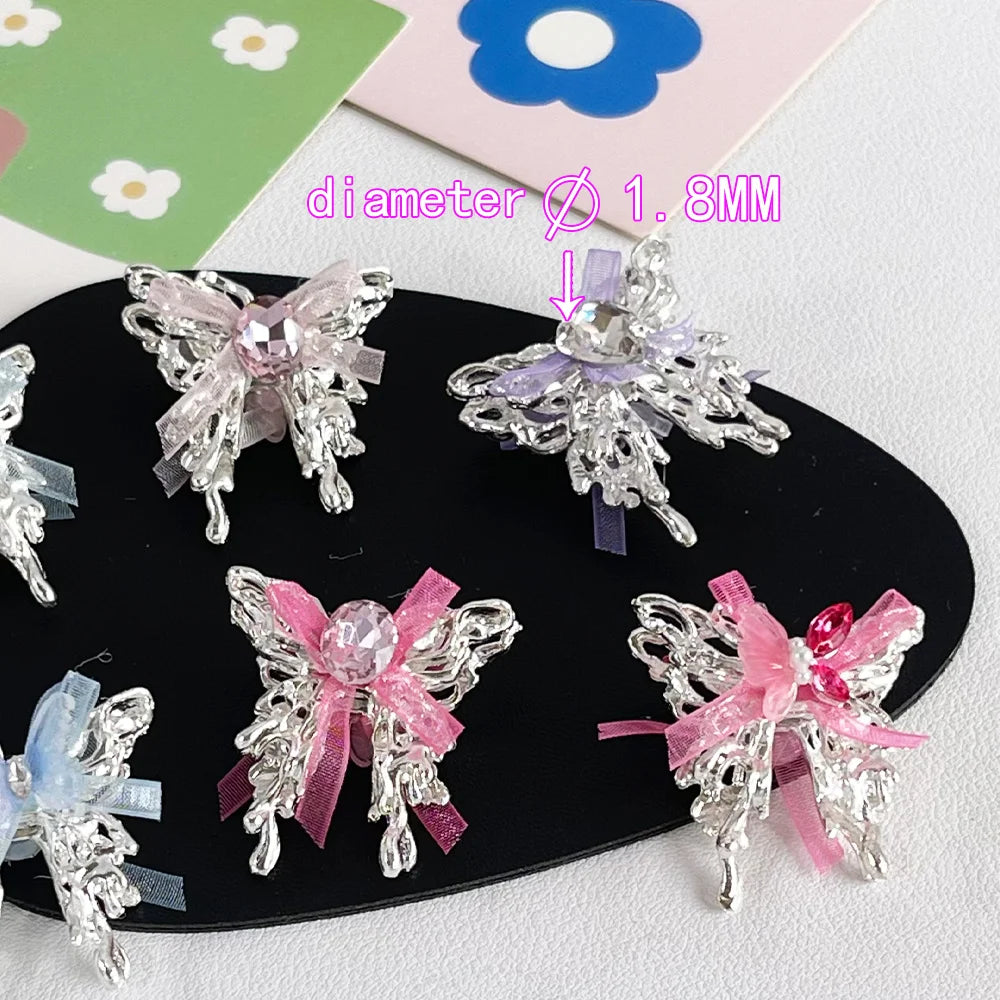 Handmade 40Pcs 31*32MM Jewelry Findings & Components/DIY Bead/Luminous Effect/Butterfly Shape/Alloy #18793