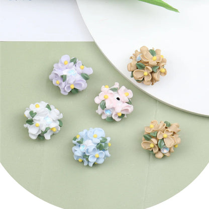 Design 40Pcs 25*25MM Flower Beads/Round Shape/Hand Made/Jewelry Findings & Components/DIY Polymer Clay Beads #17366