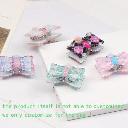 Design 20Pcs 26*39MM Fancy Bead/Hand Made/Jewelry Findings & Components/Rhinestone Effect/Bowknot Shape/DIY Beads #17842