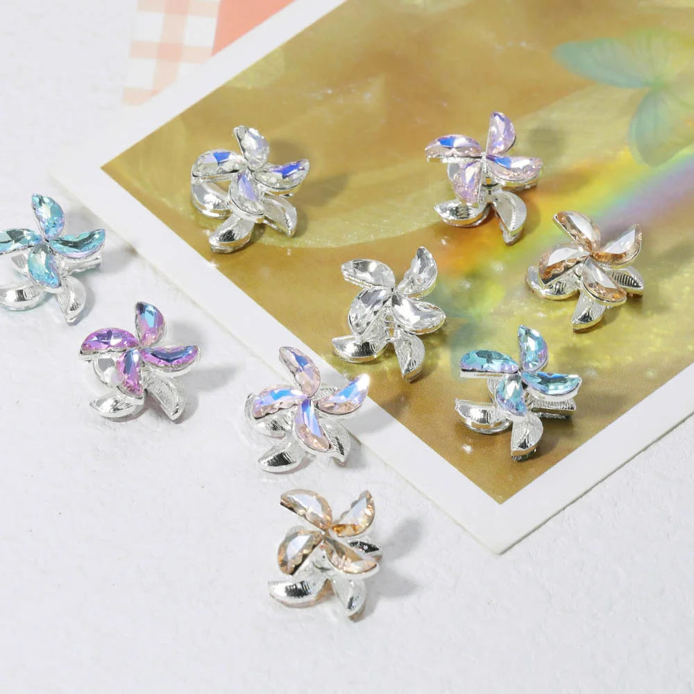 Handmade 30Pcs 13*13MM Windmill Shape/DIY Bead/Jewelry Findings & Components/Crystal Effect/Alloy Bead #18652