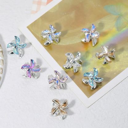 Handmade 30Pcs 13*13MM Windmill Shape/DIY Bead/Jewelry Findings & Components/Crystal Effect/Alloy Bead #18652