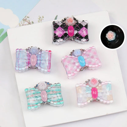 Design 20Pcs 26*39MM Fancy Bead/Hand Made/Jewelry Findings & Components/Rhinestone Effect/Bowknot Shape/DIY Beads #17842