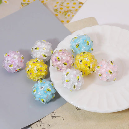 Cordial Handmade 50Pcs 18*18MM DIY Fancy Bead/Flower Bees Effect/Jewelry Findings & Components/Polymer Clay Bead #18315