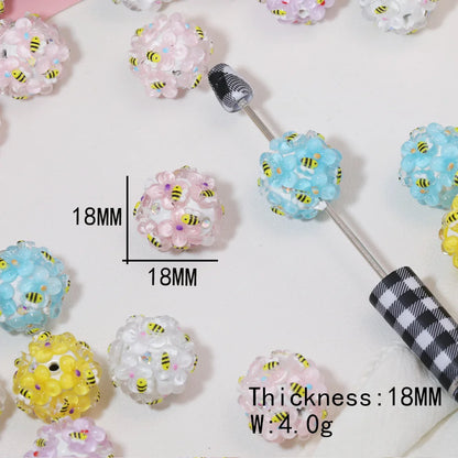 Cordial Handmade 50Pcs 18*18MM DIY Fancy Bead/Flower Bees Effect/Jewelry Findings & Components/Polymer Clay Bead #18315