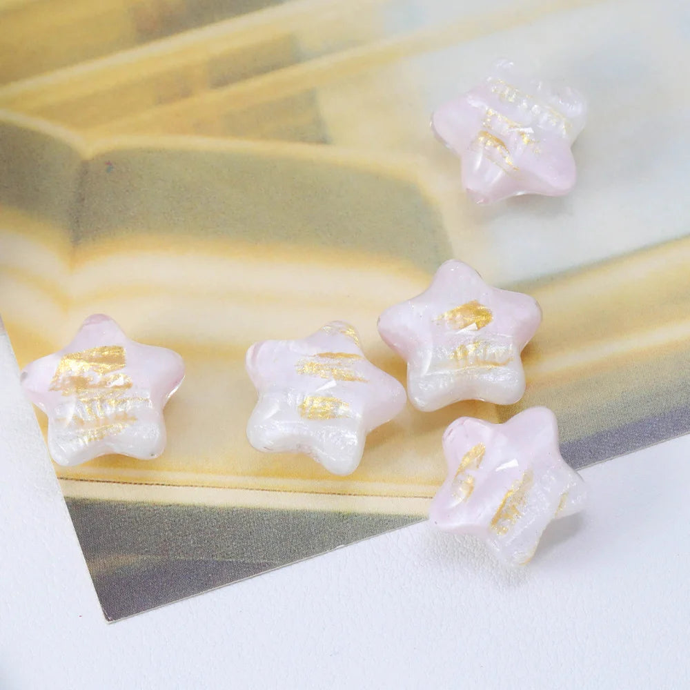 Handmade 50Pcs 19*20MM Resin Beads/Glitter Powder Effect/Star Shape/DIY/Jewelry Findings & Components #18690