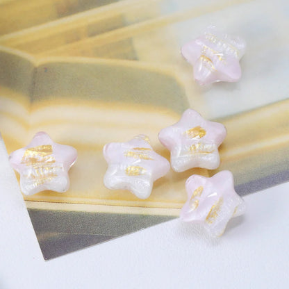 Handmade 50Pcs 19*20MM Resin Beads/Glitter Powder Effect/Star Shape/DIY/Jewelry Findings & Components #18690