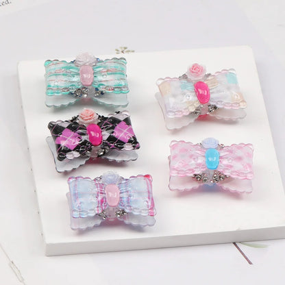 Design 20Pcs 26*39MM Fancy Bead/Hand Made/Jewelry Findings & Components/Rhinestone Effect/Bowknot Shape/DIY Beads #17842