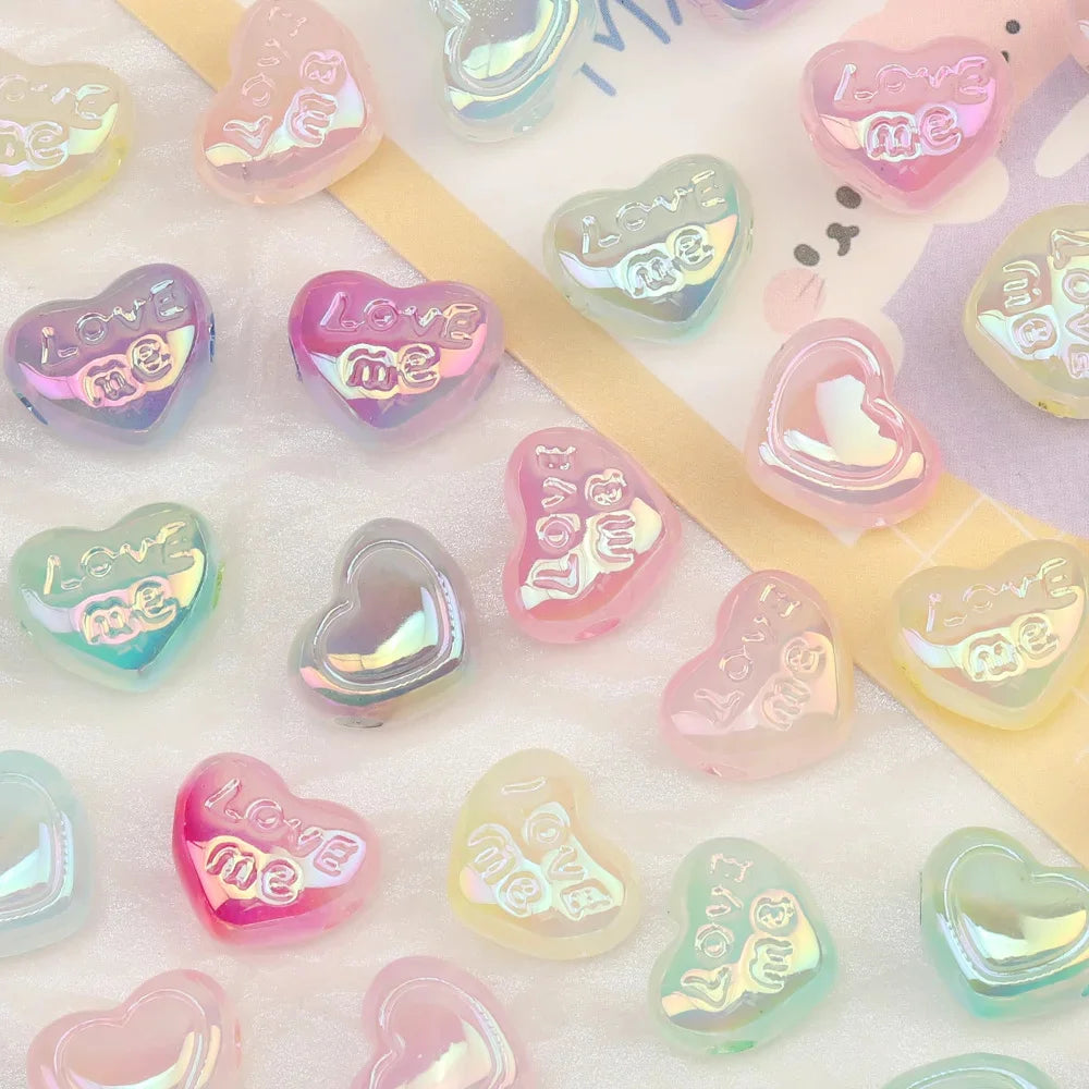 Design 100Pcs Jewelry Findings & Components/DIY Beads Making/Hand Made/Flower Shape/Aurora Matte Effect/Acrylic Bead